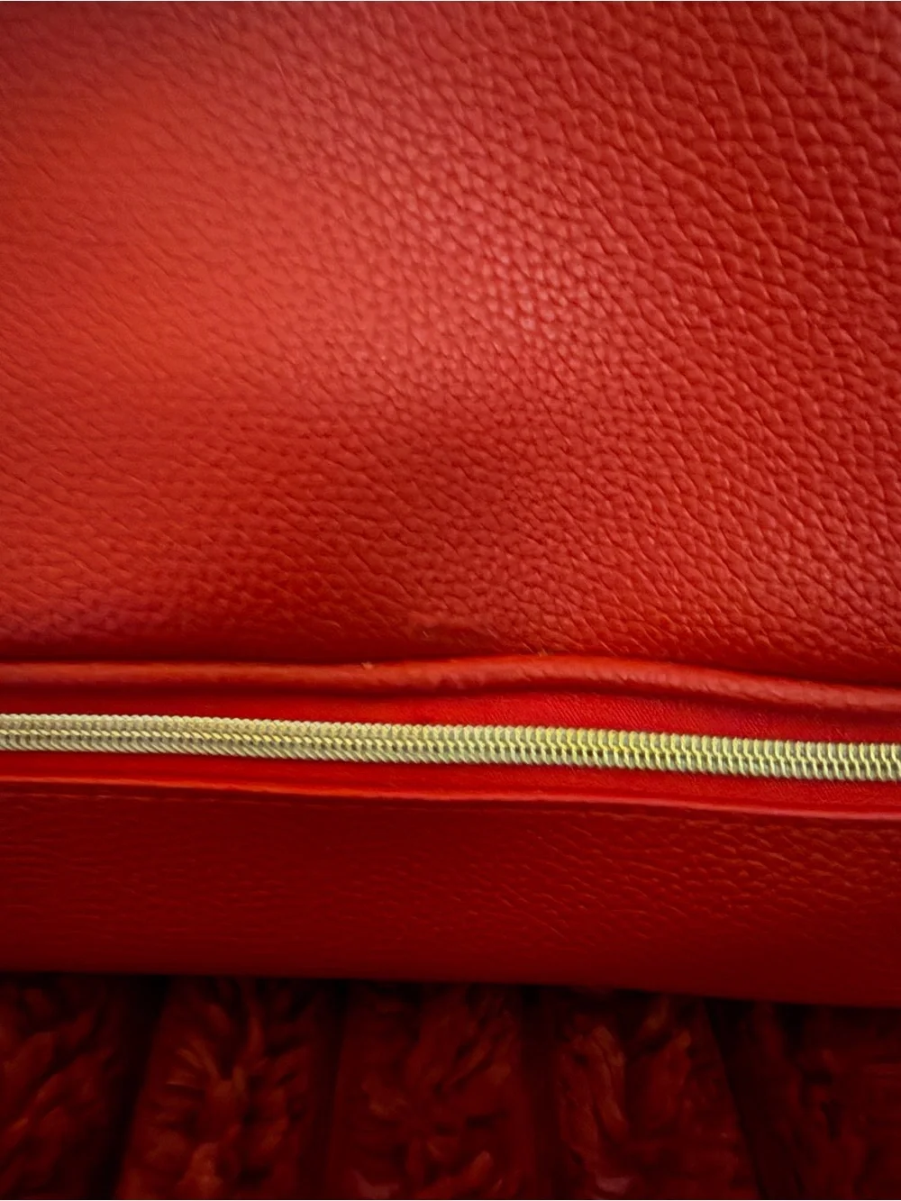 Elizabeth Arden Red Dome Cosmetic Bag with Gold Zipper